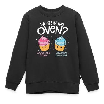 Cupcake - Sweat Premium enfant bio - noir - Devant - AI Model Kid Female (0cm)
