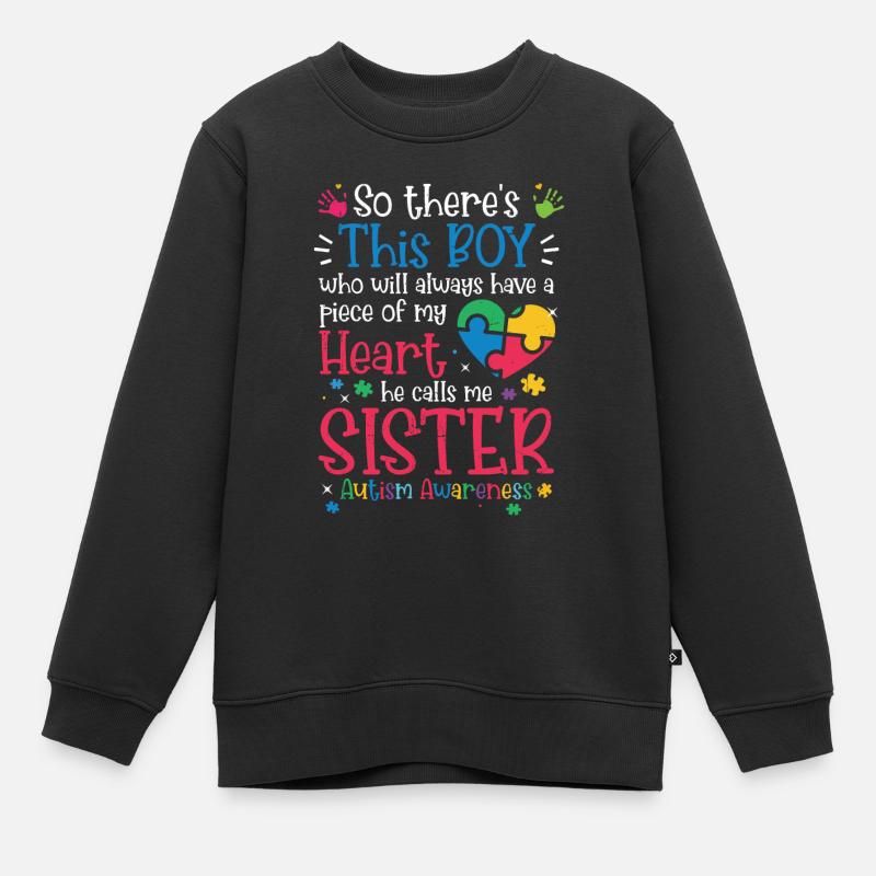 Autismus - Kinder Premium Organic Sweatshirt - Schwarz