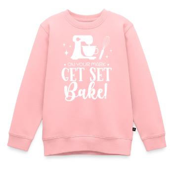 Bäcker - Kinder Premium Organic Sweatshirt - Rosa - Vorne - AI Model Kid Female (0cm)