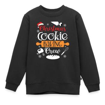 Bäcker Bäckerein Backwaren Backen Geschenk - Kinder Premium Organic Sweatshirt - Schwarz - Vorne - AI Model Kid Female (0cm)