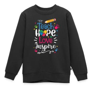 Autismus - Kinder Premium Organic Sweatshirt - Schwarz - Vorne - AI Model Kid Female (0cm)