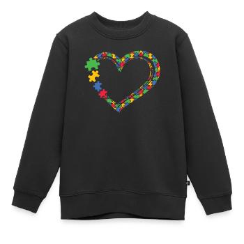 Autismus Awareness Day Autist Geschenk - Kinder Premium Organic Sweatshirt - Schwarz - Vorne - AI Model Kid Female (0cm)
