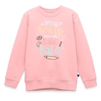 Bäcker - Kinder Premium Organic Sweatshirt - Rosa - Vorne - AI Model Kid Female (0cm)