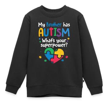 Autismus Awareness Day Autist Geschenk - Kinder Premium Organic Sweatshirt - Schwarz - Vorne - AI Model Kid Female (0cm)