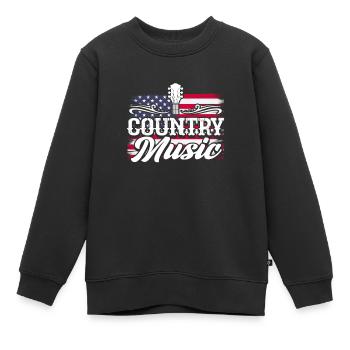 Country Music Countrymusic Geschenk - Kinder Premium Organic Sweatshirt - Schwarz - Vorne - AI Model Kid Female (0cm)