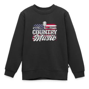 Pays - Sweat Premium enfant bio - noir - Devant - AI Model Kid Female (0cm)