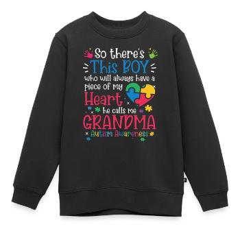 Autismus Awareness Day Autist Geschenk - Kinder Premium Organic Sweatshirt - Schwarz - Vorne - AI Model Kid Female (0cm)