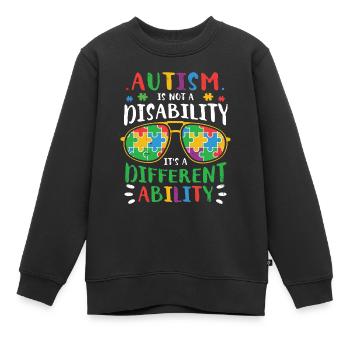 Autismus - Kinder Premium Organic Sweatshirt - Schwarz - Vorne - AI Model Kid Female (0cm)