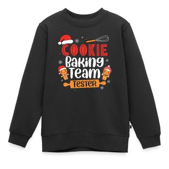 Bäcker Bäckerein Backwaren Backen Geschenk - Kinder Premium Organic Sweatshirt - Schwarz - Vorne - AI Model Kid Female (0cm)