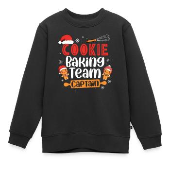 Bäcker Bäckerein Backwaren Backen Geschenk - Kinder Premium Organic Sweatshirt - Schwarz - Vorne - AI Model Kid Female (0cm)