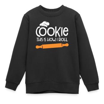Bäcker Bäckerein Backwaren Backen Geschenk - Kinder Premium Organic Sweatshirt - Schwarz - Vorne - AI Model Kid Female (0cm)