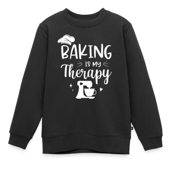 Bäcker Bäckerein Backwaren Backen Geschenk - Kinder Premium Organic Sweatshirt - Schwarz - Vorne - AI Model Kid Female (0cm)