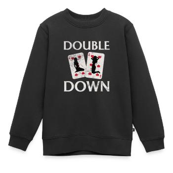 Black Jack Blackjack Kartenspiel Casino Geschenk - Kinder Premium Organic Sweatshirt - Schwarz - Vorne - AI Model Kid Female (0cm)