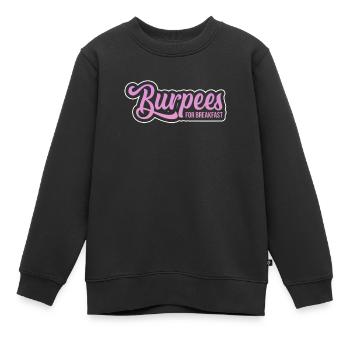 Burpees Fitness Burpee Krafttraining Geschenk - Kinder Premium Organic Sweatshirt - Schwarz - Vorne - AI Model Kid Female (0cm)
