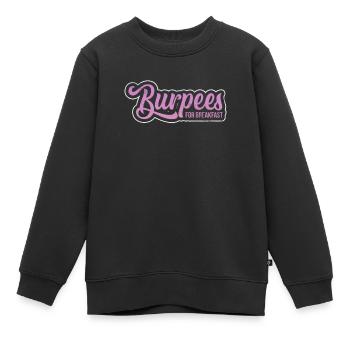 Burpees - Kinder Premium Organic Sweatshirt - Schwarz - Vorne - AI Model Kid Female (0cm)