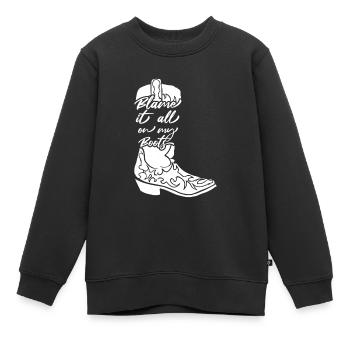 Country Music Countrymusic Geschenk - Kinder Premium Organic Sweatshirt - Schwarz - Vorne - AI Model Kid Female (0cm)
