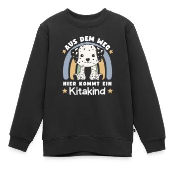Aus Dem Weg Hier Kommt Ein Kitakind Dalmatiner - Kinder Premium Organic Sweatshirt - Schwarz - Vorne - AI Model Kid Female (0cm)