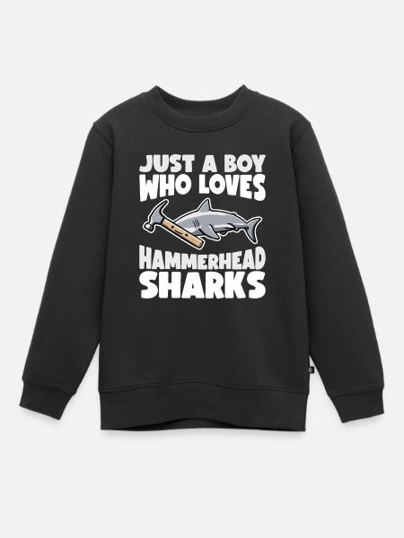 Requin marteau Requin marteau Requin cadeau requin - Sweat Premium enfant bio - noir