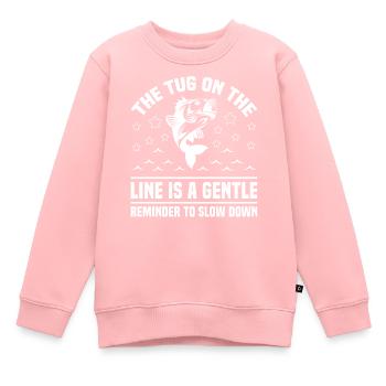 Le remorqueur sur la ligne est un doux rappel de ralentir D - Sweat Premium enfant bio - rose - Devant - AI Model Kid Female (0cm)