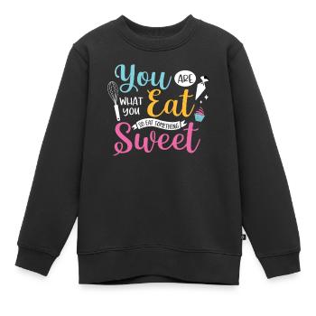 Bäcker Bäckerein Backwaren Backen Geschenk - Kinder Premium Organic Sweatshirt - Schwarz - Vorne - AI Model Kid Female (0cm)