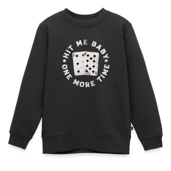 Black Jack Blackjack Kartenspiel Casino Geschenk - Kinder Premium Organic Sweatshirt - Schwarz - Vorne - AI Model Kid Female (0cm)