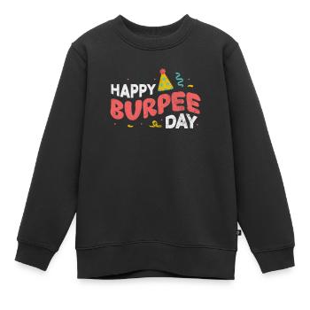 Burpees - Sweat Premium enfant bio - noir - Devant - AI Model Kid Female (0cm)