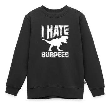 Burpees Fitness Burpee Krafttraining Geschenk - Kinder Premium Organic Sweatshirt - Schwarz - Vorne - AI Model Kid Female (0cm)