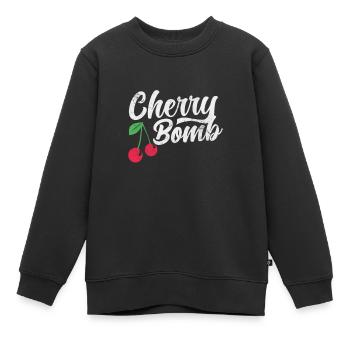 Cerise - Sweat Premium enfant bio - noir - Devant - AI Model Kid Female (0cm)