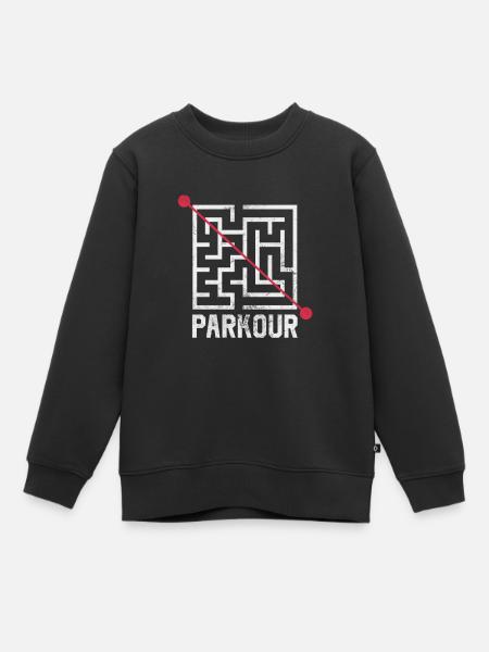Parkour - Kinder Premium Organic Sweatshirt - Schwarz
