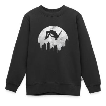Parkour - Kinder Premium Organic Sweatshirt - Schwarz - Vorne - AI Model Kid Female (0cm)