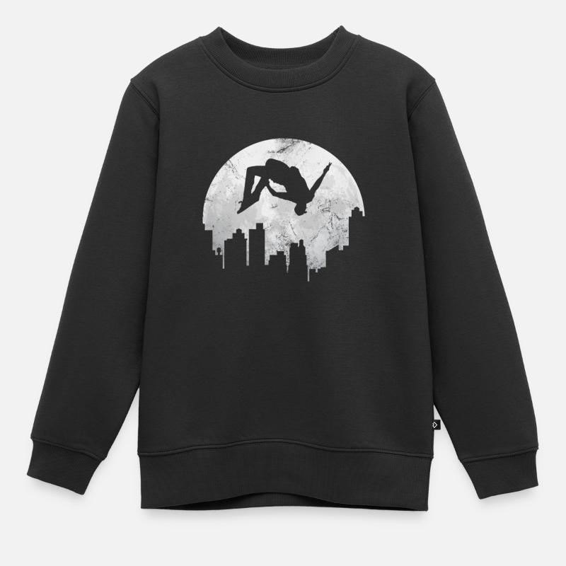 Parkour - Sweat Premium enfant bio - noir