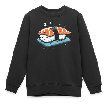 Sushi - Sweat Premium enfant bio - noir - Devant - AI Model Kid Female (0cm)