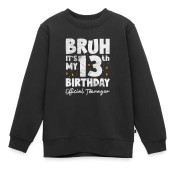 Teenager - Kinder Premium Organic Sweatshirt - Schwarz - Vorne - AI Model Kid Female (0cm)