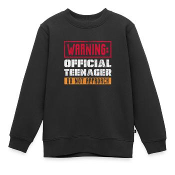 Teenager - Kinder Premium Organic Sweatshirt - Schwarz - Vorne - AI Model Kid Female (0cm)