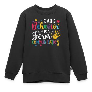 Autismus - Kinder Premium Organic Sweatshirt - Schwarz - Vorne - AI Model Kid Female (0cm)