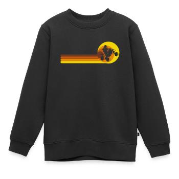 ATV Quad Bike Fahrzeuge Offroad 70er Jahre - Kinder Premium Organic Sweatshirt - Schwarz - Vorne - AI Model Kid Female (0cm)