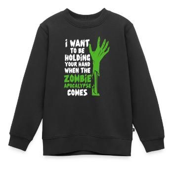 Zombie Zombie-Jäger Zombieapokalypse Geschenk - Kinder Premium Organic Sweatshirt - Schwarz - Vorne - AI Model Kid Female (0cm)