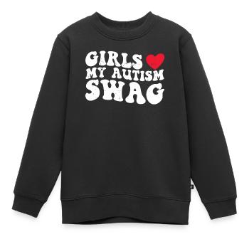 Autismus - Kinder Premium Organic Sweatshirt - Schwarz - Vorne - AI Model Kid Female (0cm)