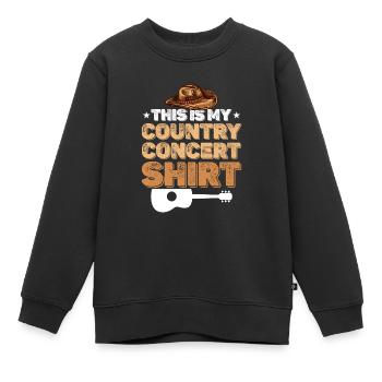 Country Music Countrymusic Geschenk - Kinder Premium Organic Sweatshirt - Schwarz - Vorne - AI Model Kid Female (0cm)