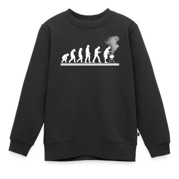 BBQ Barbecue Evolution grillen Barbecue-Grill - Kinder Premium Organic Sweatshirt - Schwarz - Vorne - AI Model Kid Female (0cm)