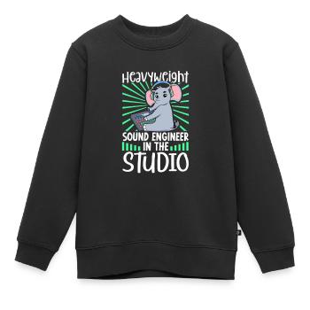 Schwergewicht am Mischpult - Sound Engineer - Kinder Premium Organic Sweatshirt - Schwarz - Vorne - AI Model Kid Female (0cm)