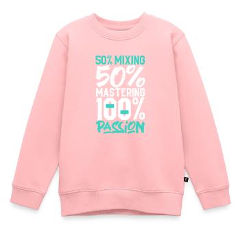 100 Prozent Leidenschaft - Tontechniker - Kinder Premium Organic Sweatshirt - Rosa - Vorne - AI Model Kid Female (0cm)