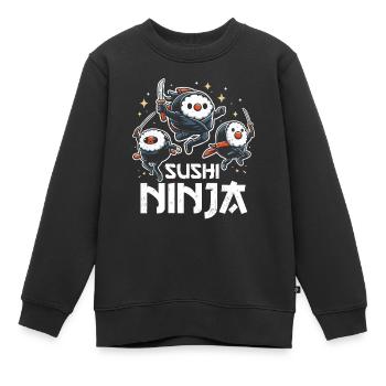 Sushi - Sweat Premium enfant bio - noir - Devant - AI Model Kid Female (0cm)