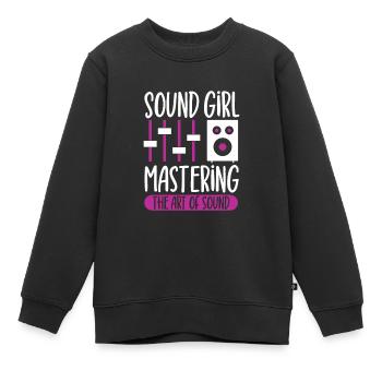 Sound Girl - Tontechnikerin - Kinder Premium Organic Sweatshirt - Schwarz - Vorne - AI Model Kid Female (0cm)