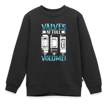 Tubes to Full Volume - Vacuum Tubes - Kids Premium Organic Sweatshirt - black - Front - AI Model Kid Female (0cm)