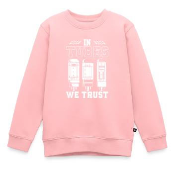 In tubes we trust - Vacuum tube - Kids Premium Organic Sweatshirt - rose - Front - AI Model Kid Female (0cm)