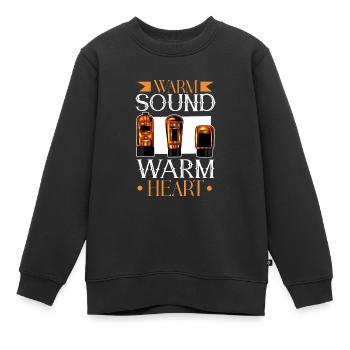 Warmer Sound - Vakuumröhren - Kinder Premium Organic Sweatshirt - Schwarz - Vorne - AI Model Kid Female (0cm)