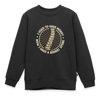 J’ai déjà eu de l’argent jusqu’au vortex artificiel - Sweat Premium enfant bio - noir - Devant - AI Model Kid Female (0cm)