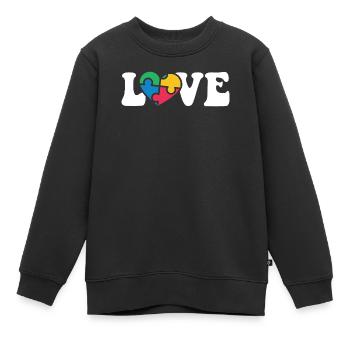 Autismus Awareness Day Autist Geschenk - Kinder Premium Organic Sweatshirt - Schwarz - Vorne - AI Model Kid Female (0cm)