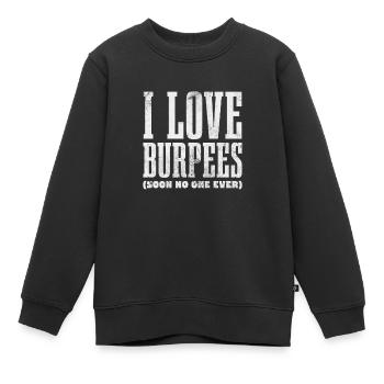 Burpees - Kinder Premium Organic Sweatshirt - Schwarz - Vorne - AI Model Kid Female (0cm)